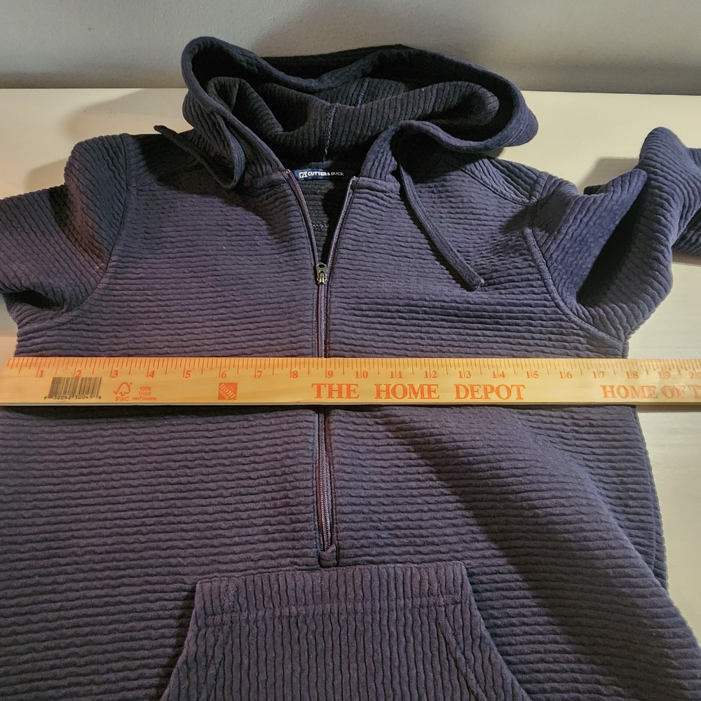 Cutter & Buck Navy Women's Coastal‎ Half-Zip Hoodie Size S/P Casual - Picture 8 of 12